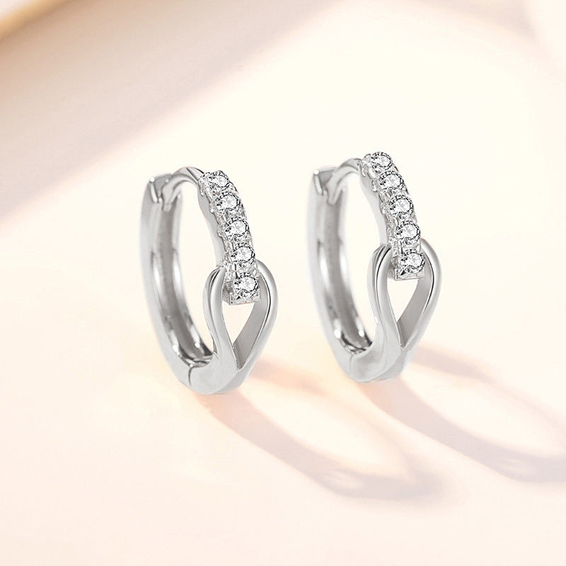 Elegant Micro-inlaid Zircon Ear Buckle