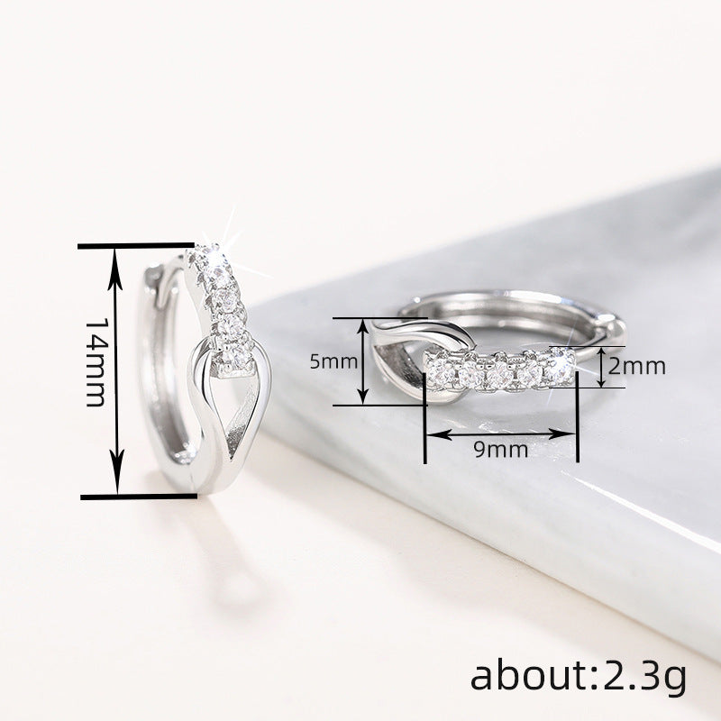 Elegant Micro-inlaid Zircon Ear Buckle