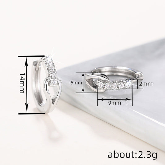Elegant Micro-inlaid Zircon Ear Buckle