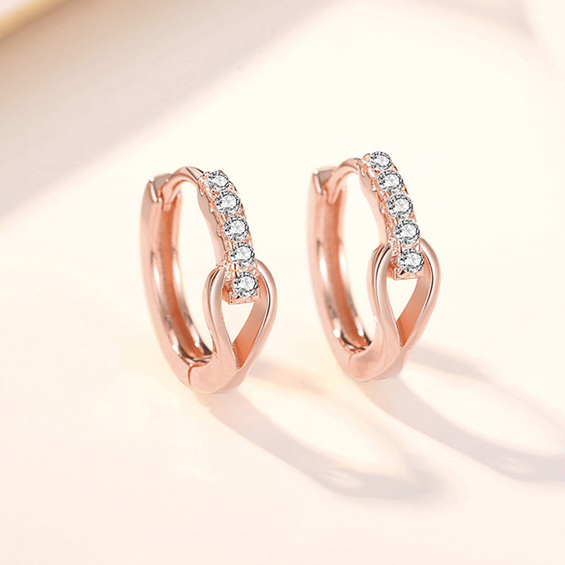 Elegant Micro-inlaid Zircon Ear Buckle